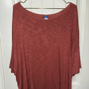 Old Navy Luxe Batwing Short Sleeve Burnt Orange